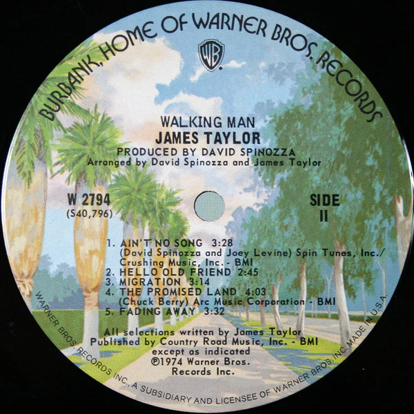 James Taylor  - Walking Man (LP, Album, Ind) (Very Good Plus (VG+)) - Image 4