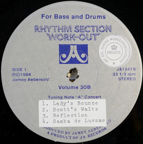 Jamey Aebersold - Rhythm Section 'Work-Out' (For Bass And Drums) (LP) (Very Good (VG)) - Image 3