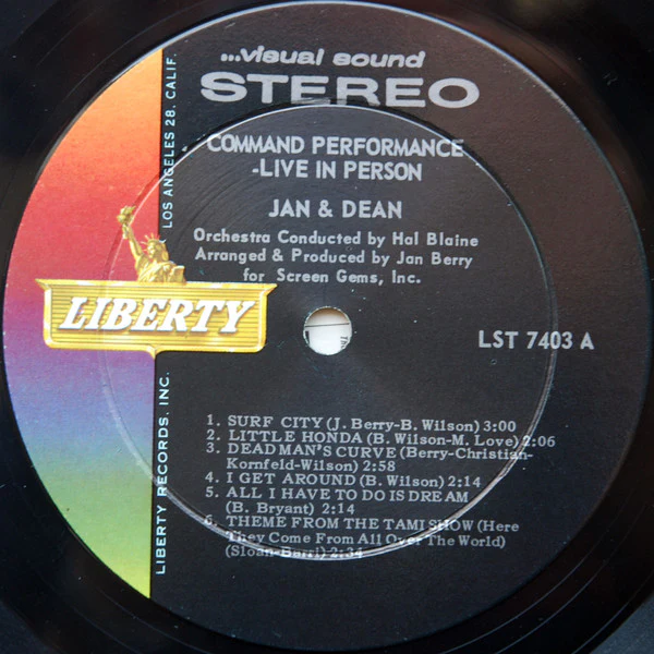 Jan & Dean - Command Performance/Live In Person (LP, Album, Roc) (Near Mint (NM or M-)) - Image 3