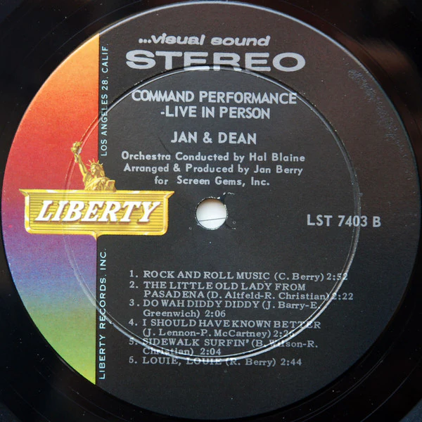 Jan & Dean - Command Performance/Live In Person (LP, Album, Roc) (Near Mint (NM or M-)) - Image 4