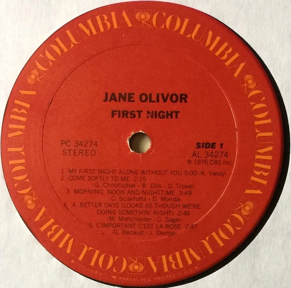 Jane Olivor - First Night (LP, Album) (Near Mint (NM or M-)) - Image 3