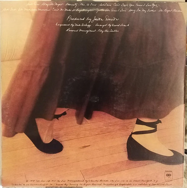 Jane Olivor - Stay The Night (LP, Album, San) (Very Good Plus (VG+)) - Image 2