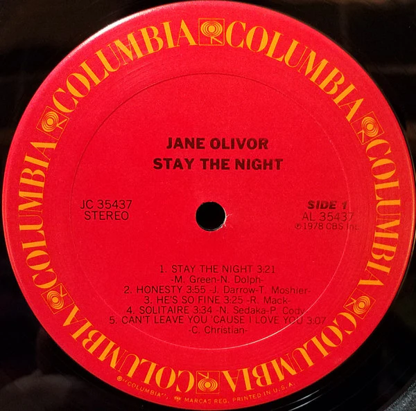 Jane Olivor - Stay The Night (LP, Album, San) (Very Good Plus (VG+)) - Image 3