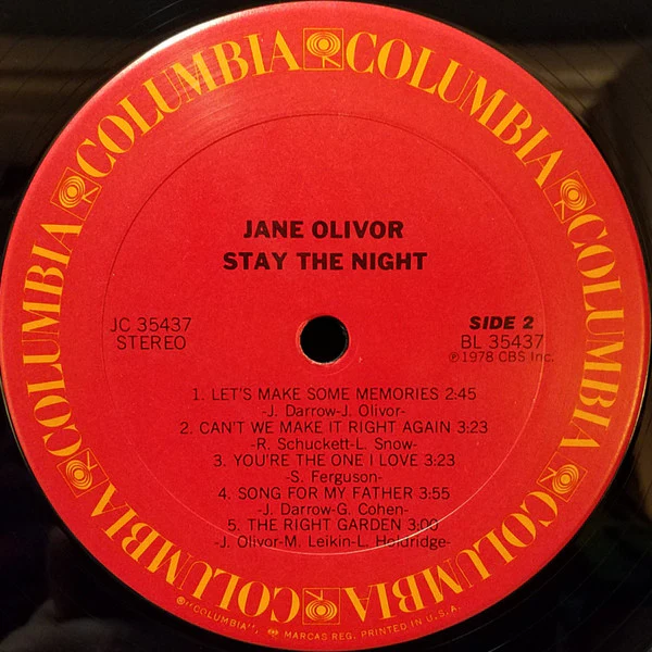 Jane Olivor - Stay The Night (LP, Album, San) (Very Good Plus (VG+)) - Image 4