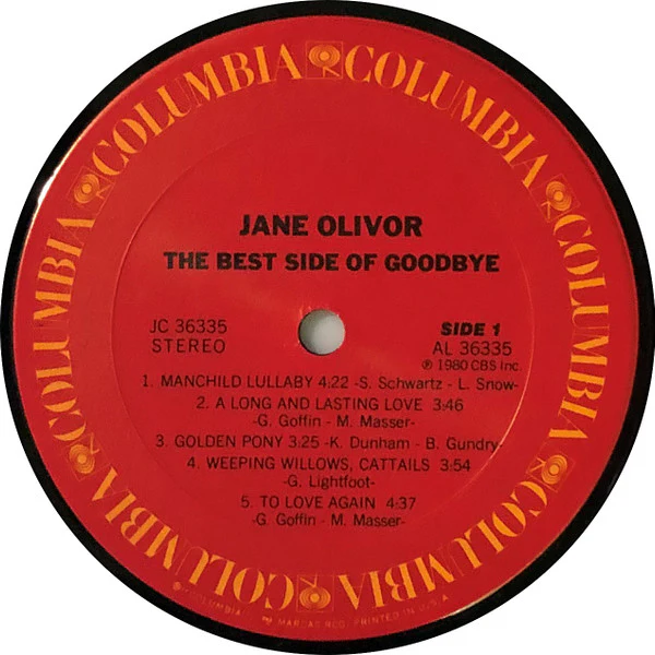 Jane Olivor - The Best Side Of Goodbye (LP, Album) (Very Good Plus (VG+)) - Image 3
