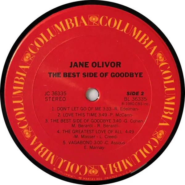 Jane Olivor - The Best Side Of Goodbye (LP, Album) (Very Good Plus (VG+)) - Image 4