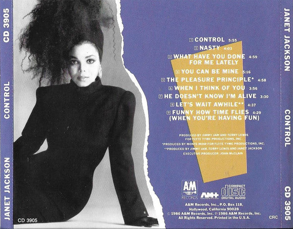 Janet Jackson - Control (CD, Album, Club, RP, Dig) (Near Mint (NM or M-)) - Image 2