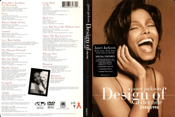 Janet Jackson - Design Of A Decade 1986/1996 (DVD, Comp, RE, NTSC) (Very Good Plus (VG+)) - Image 3