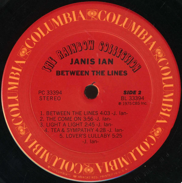 Janis Ian - Between The Lines (LP, Album, Pit) (Very Good Plus (VG+)) - Image 4