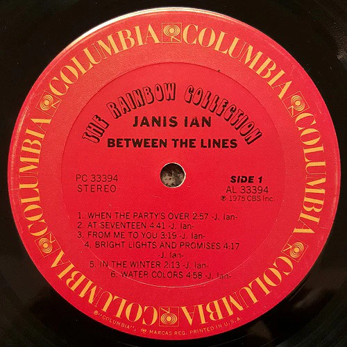 Janis Ian - Between The Lines (LP, Album, Ter) (Very Good (VG)) - Image 3