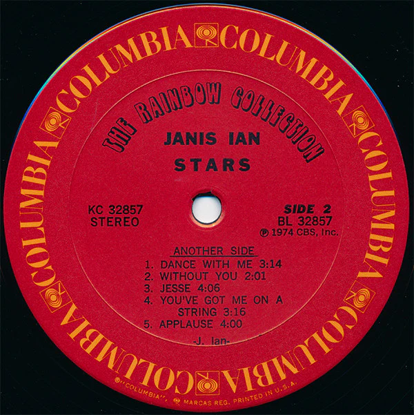 Janis Ian - Stars (LP, Album, Pit) (Very Good Plus (VG+)) - Image 4