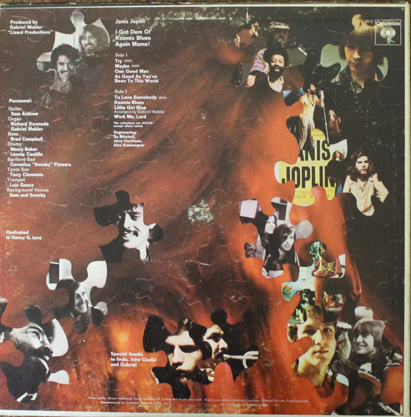 Janis Joplin - I Got Dem Ol' Kozmic Blues Again Mama! (LP, Album) (Very Good Plus (VG+)) - Image 2