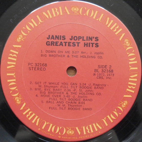 Janis Joplin - Janis Joplin's Greatest Hits (LP, Comp, RE, Pit) (Near Mint (NM or M-)) - Image 4