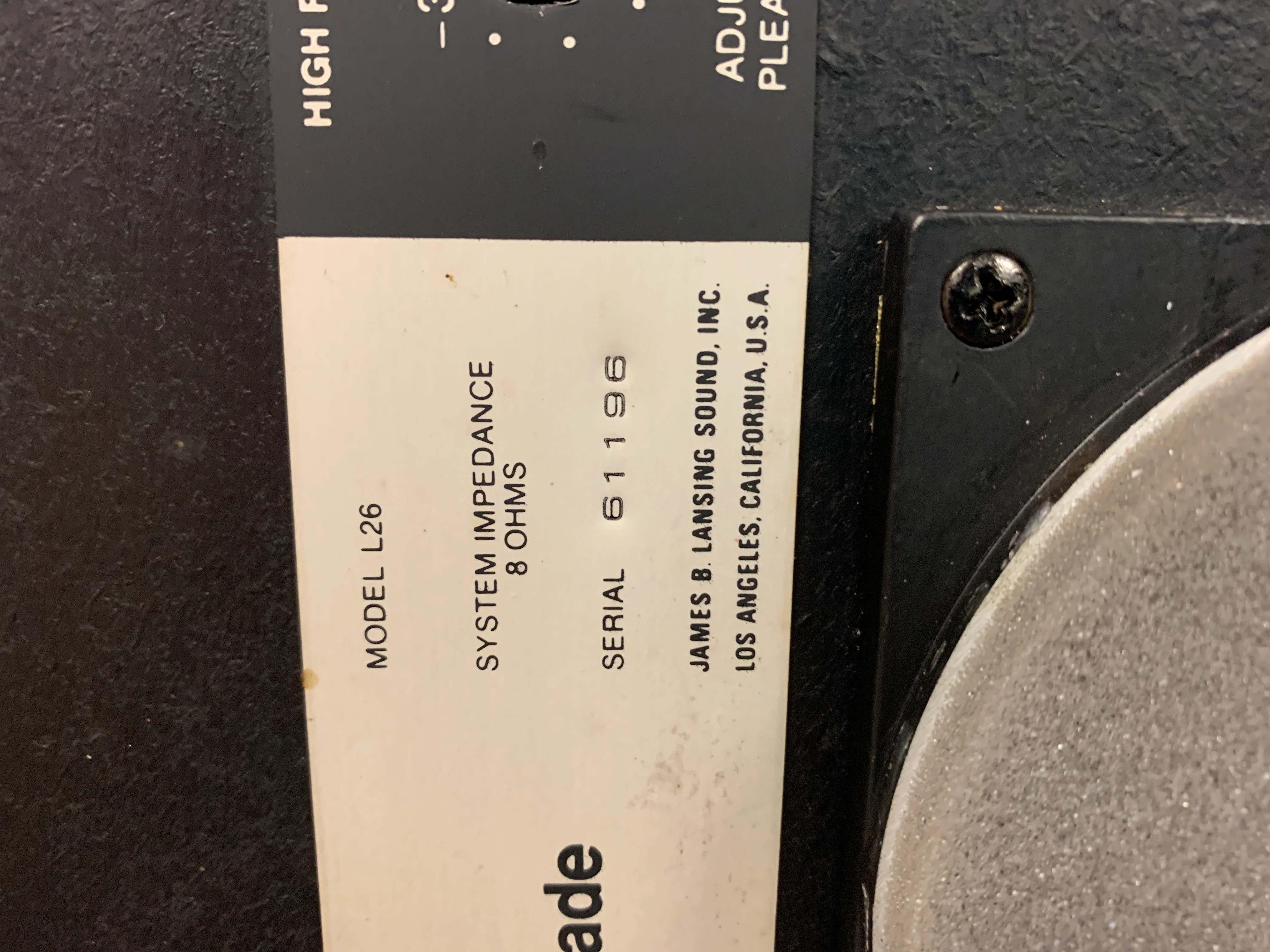 JBL Decade L26 Floor Standing Speakers * Original Blue Grills * 1978 - Image 8