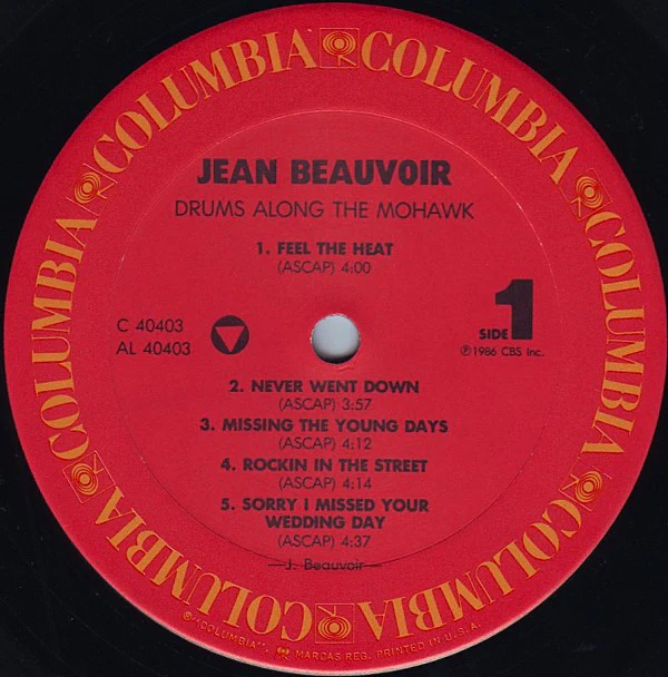Jean Beauvoir - Drums Along The Mohawk (LP, Album) (Very Good Plus (VG+)) - Image 5
