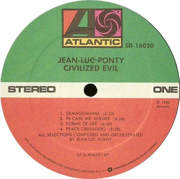Jean-Luc Ponty - Civilized Evil (LP, Album, SP ) (Near Mint (NM or M-)) - Image 3