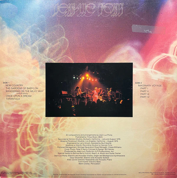 Jean-Luc Ponty - Imaginary Voyage (LP, Album, RE, PR ) (Very Good Plus (VG+)) - Image 2