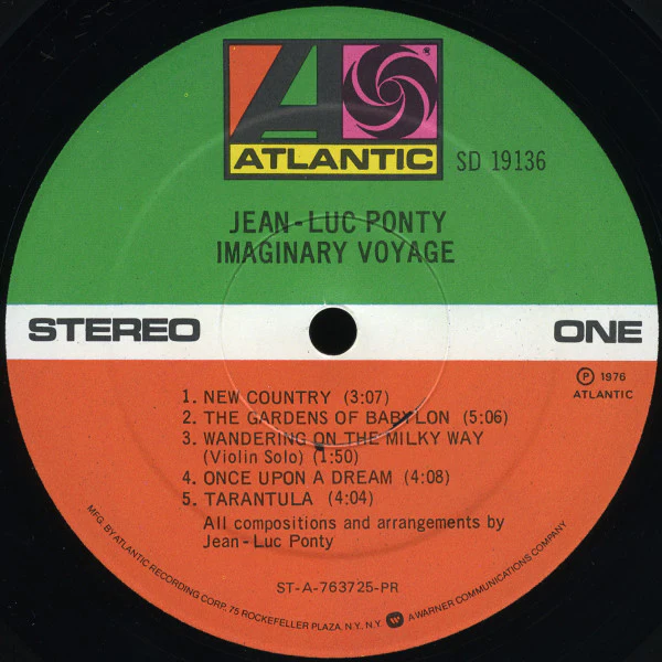 Jean-Luc Ponty - Imaginary Voyage (LP, Album, RE, PR ) (Very Good Plus (VG+)) - Image 3