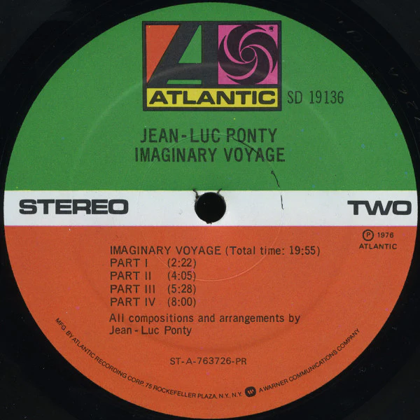 Jean-Luc Ponty - Imaginary Voyage (LP, Album, RE, PR ) (Very Good Plus (VG+)) - Image 4
