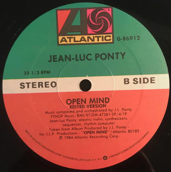 Jean-Luc Ponty - Open Mind (12") (Near Mint (NM or M-)) - Image 2