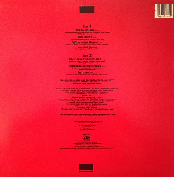 Jean-Luc Ponty - Open Mind (LP, Album, AR ) (Near Mint (NM or M-)) - Image 2