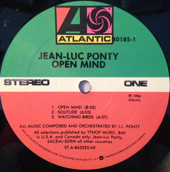 Jean-Luc Ponty - Open Mind (LP, Album, AR ) (Near Mint (NM or M-)) - Image 3