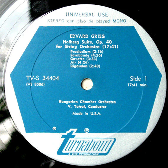 Jean Sibelius, Edvard Grieg, Sir Edward Elgar - Rakastava For String Orchestra / Holberg Suite For String Orchestra / Serenade For String Orchestra (LP, Dol) (Near Mint (NM or M-)) - Image 3