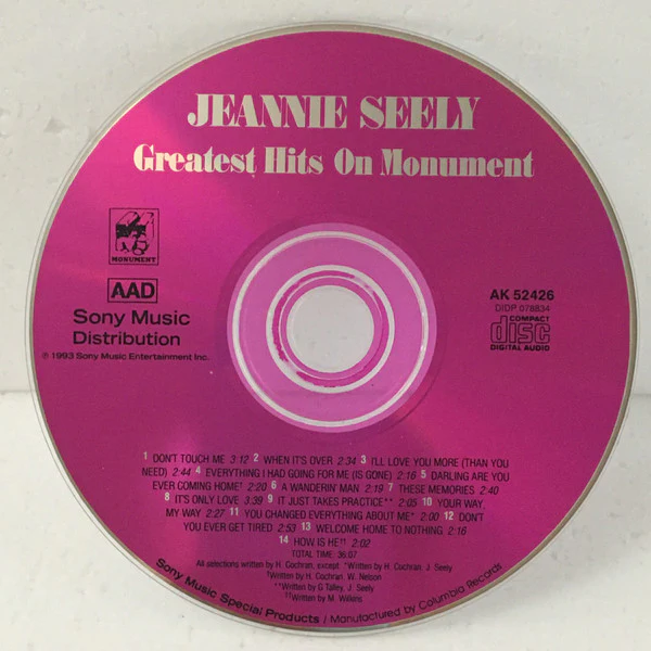 Jeannie Seely - Greatest Hits On Monument (CD, Album, Comp) (Near Mint (NM or M-)) - Image 3