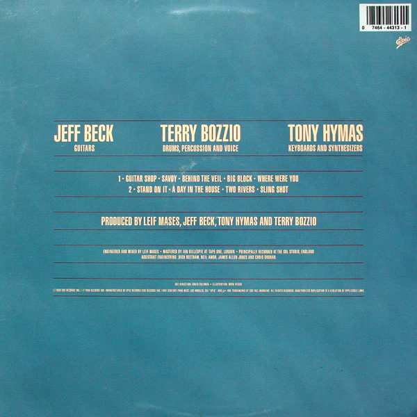 Jeff Beck With Terry Bozzio And Tony Hymas - Jeff Beck's Guitar Shop (LP, Album) (Very Good Plus (VG+)) - Image 2