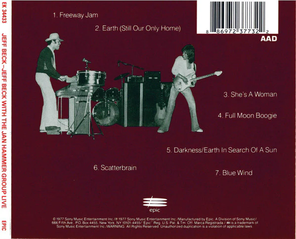 Jeff Beck With Jan Hammer Group - Live (CD, Album, RE, RM) (Very Good Plus (VG+)) - Image 3