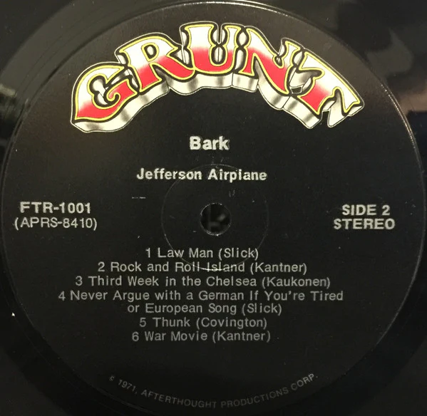 Jefferson Airplane - Bark (LP, Album, Roc) (Very Good (VG)) - Image 4