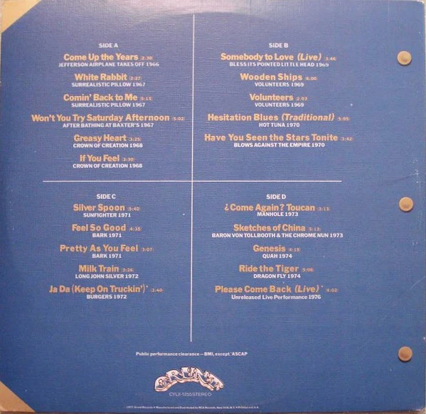 Jefferson Airplane - Flight Log 1966-1976 (2xLP, Comp, Ind) (Very Good Plus (VG+)) - Image 3