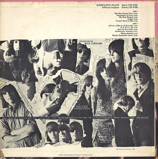 Jefferson Airplane - Surrealistic Pillow (LP, Album, Ind) (Very Good Plus (VG+)) - Image 2
