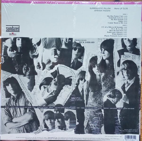 Jefferson Airplane - Surrealistic Pillow (LP, Album, Mono, RE) (Very Good Plus (VG+)) - Image 2