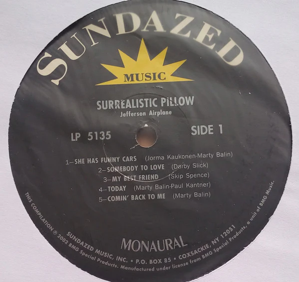 Jefferson Airplane - Surrealistic Pillow (LP, Album, Mono, RE) (Very Good Plus (VG+)) - Image 3