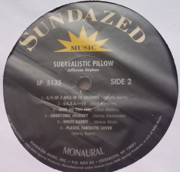 Jefferson Airplane - Surrealistic Pillow (LP, Album, Mono, RE) (Very Good Plus (VG+)) - Image 4