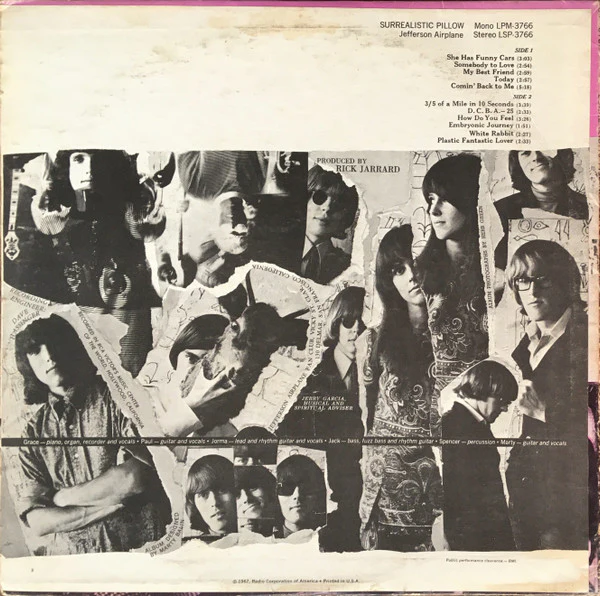 Jefferson Airplane - Surrealistic Pillow (LP, Album, RE, Hol) (Very Good Plus (VG+)) - Image 2