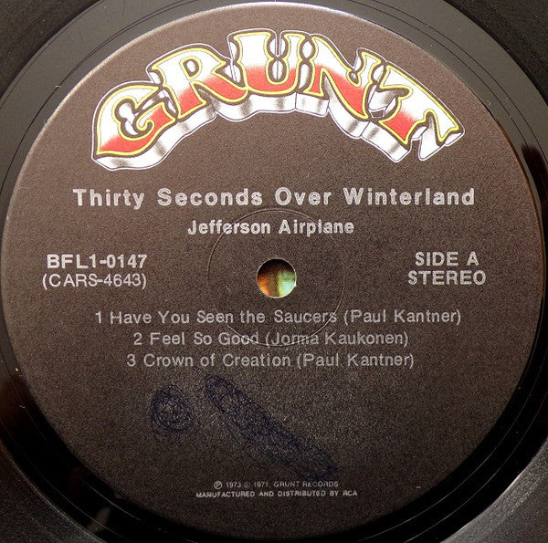 Jefferson Airplane - Thirty Seconds Over Winterland (LP, Album, Ind) (Good Plus (G+)) - Image 3