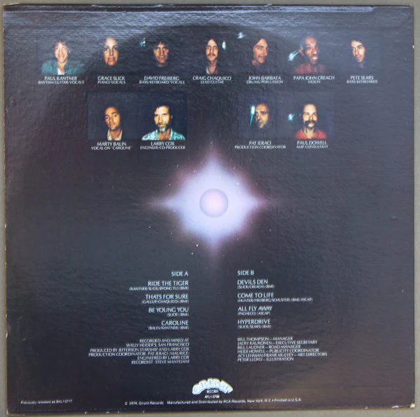 Jefferson Starship - Dragon Fly (LP, Album, RE, Ind) (Very Good Plus (VG+)) - Image 2