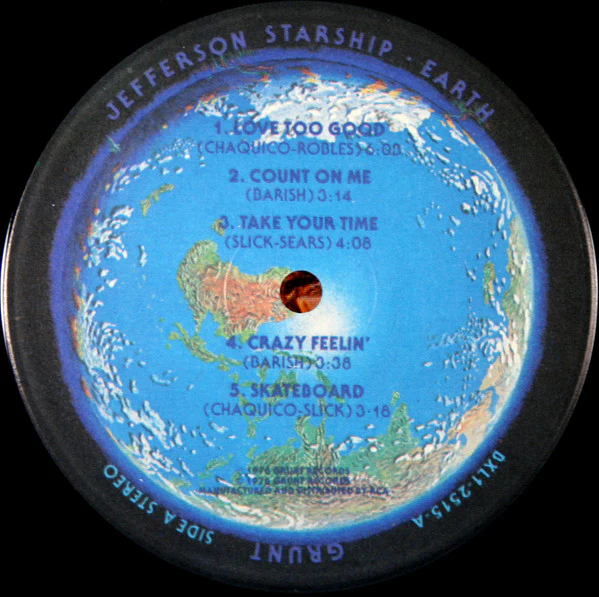 Jefferson Starship - Earth (LP, Album, Ind) (Very Good Plus (VG+)) - Image 3