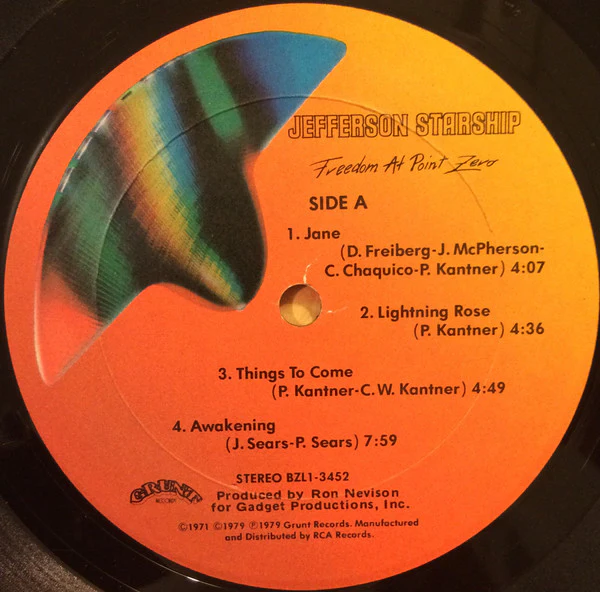 Jefferson Starship - Freedom At Point Zero (LP, Album, Gol) (Near Mint (NM or M-)) - Image 3