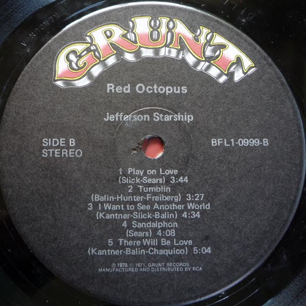 Jefferson Starship - Red Octopus (LP, Album, Ind) (Very Good Plus (VG+)) - Image 4