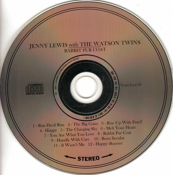 Jenny Lewis With The Watson Twins - Rabbit Fur Coat (CD, Album) (Very Good Plus (VG+)) - Image 3