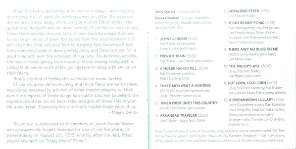 Jerry Garcia / David Grisman - Not For Kids Only (CD, Album, RE) (Very Good Plus (VG+)) - Image 5