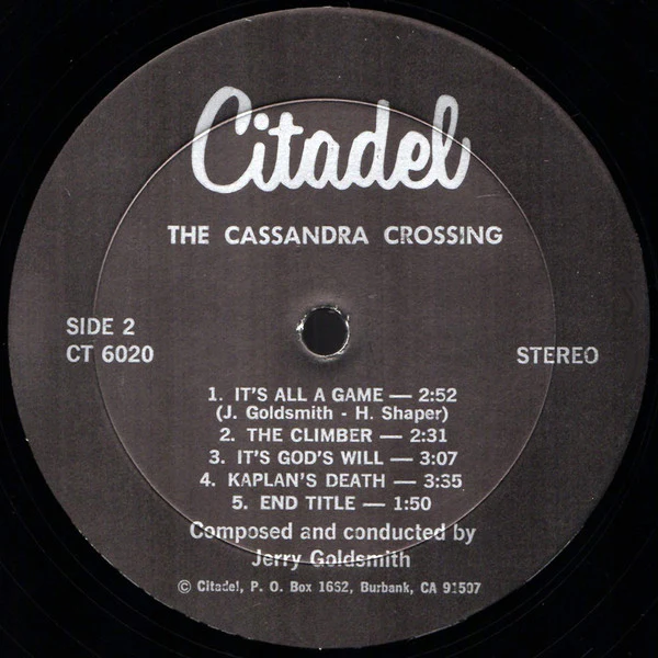 Jerry Goldsmith - The Cassandra Crossing (LP) (Good Plus (G+)) - Image 4