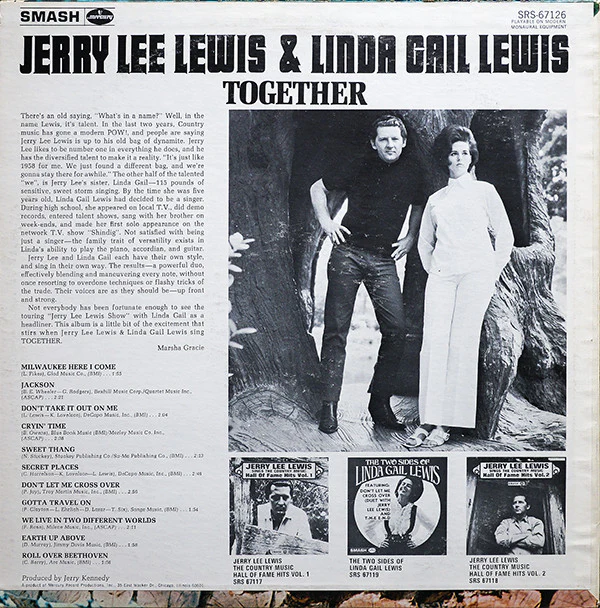 Jerry Lee Lewis & Linda Gail Lewis - Together (LP, Album) (Very Good Plus (VG+)) - Image 2