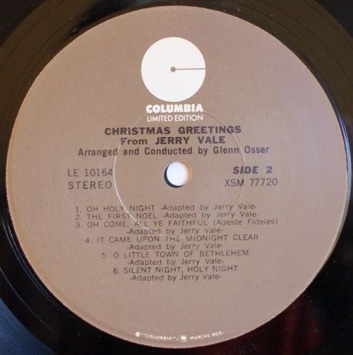 Jerry Vale - Christmas Greetings From Jerry Vale (LP, Album, RE) (Very Good Plus (VG+)) - Image 4
