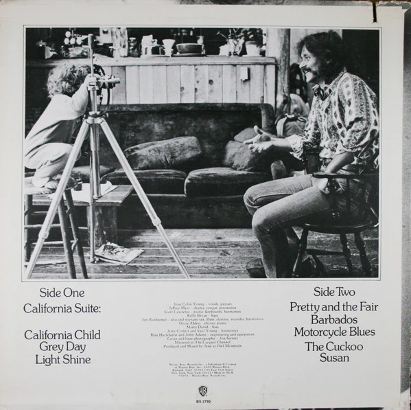 Jesse Colin Young - Light Shine (LP, Album, Jac) (Near Mint (NM or M-)) - Image 2