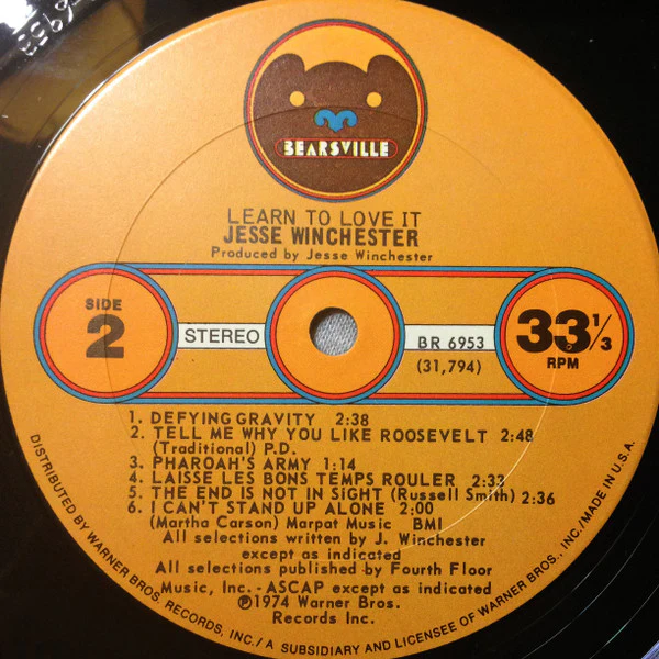 Jesse Winchester - Learn To Love It (LP, Album) (Very Good Plus (VG+)) - Image 5