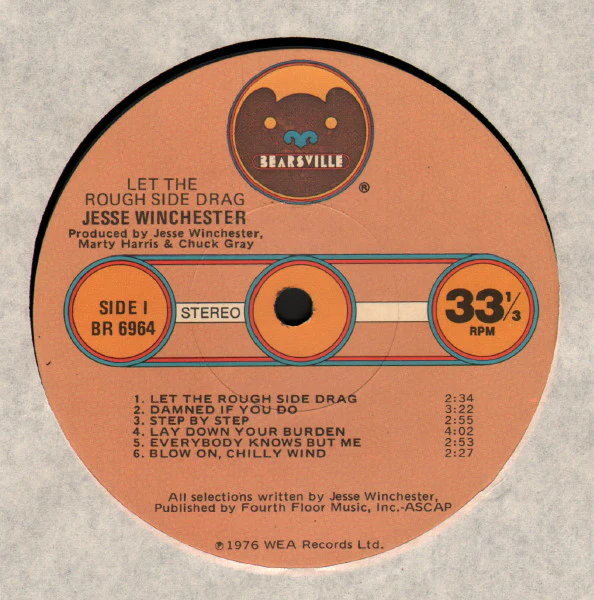 Jesse Winchester - Let The Rough Side Drag (LP, Album, Win) (Very Good Plus (VG+)) - Image 4